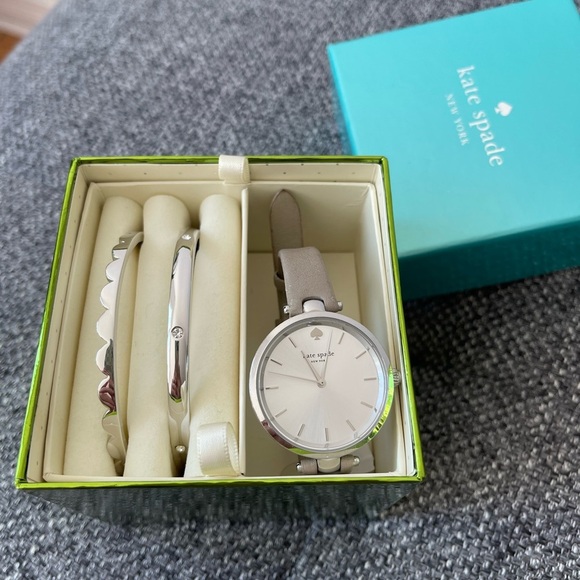Kate Spade taupe grey silver watch sets - Picture 3 of 15